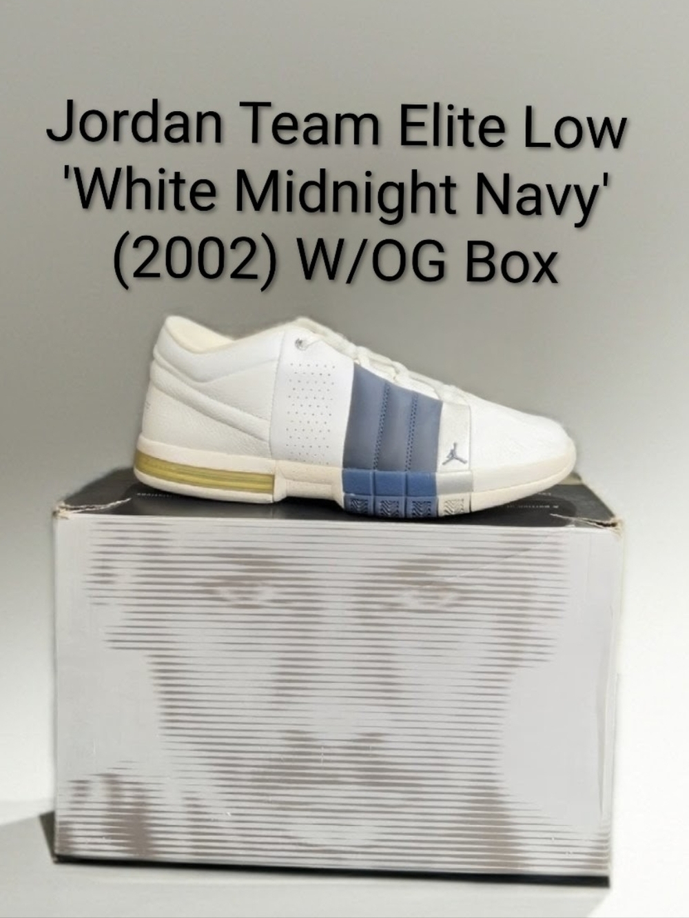 Jordan Team Elite Low Rare 'White Midnight Navy' (2002) EUC W/OG BOX
